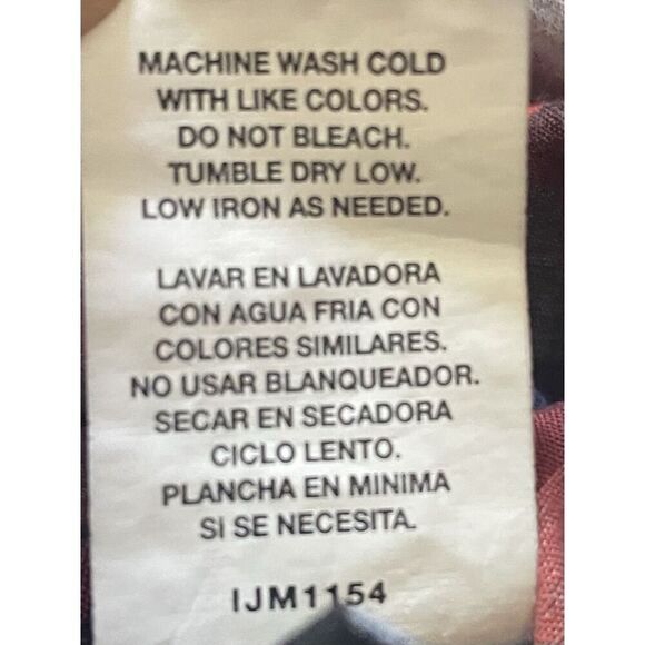 Buffalo Jeans Shirt Mens Size L Cotton Red Plaid Long Sleeve Button Up - Picture 9 of 10